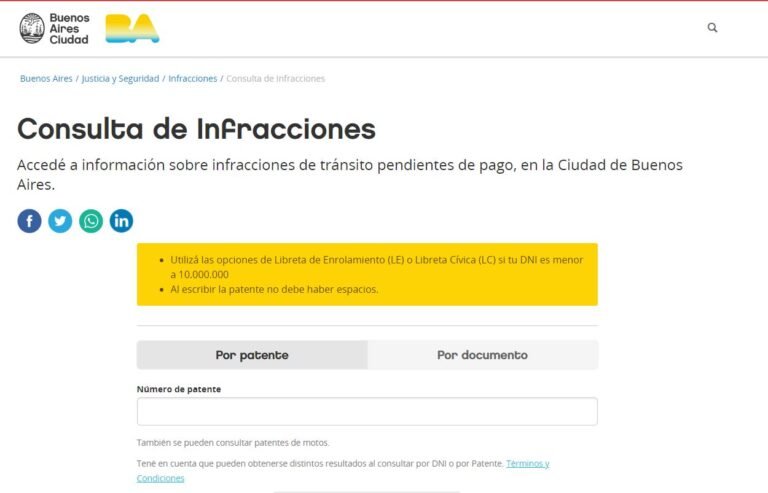 como consultar infracciones en caba segun la patente del vehiculo