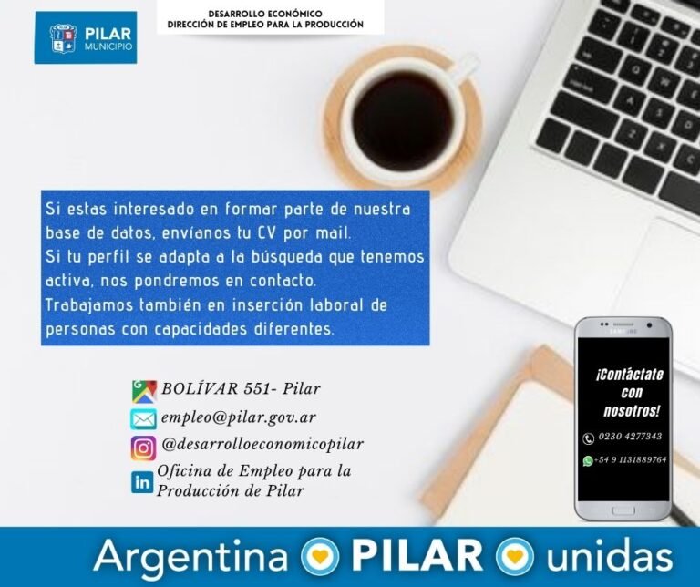 como enviar tu cv para trabajar en el parque industrial pilar