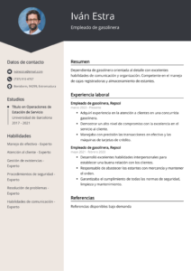 como hacer un cv efectivo para trabajar en una estacion de servicio