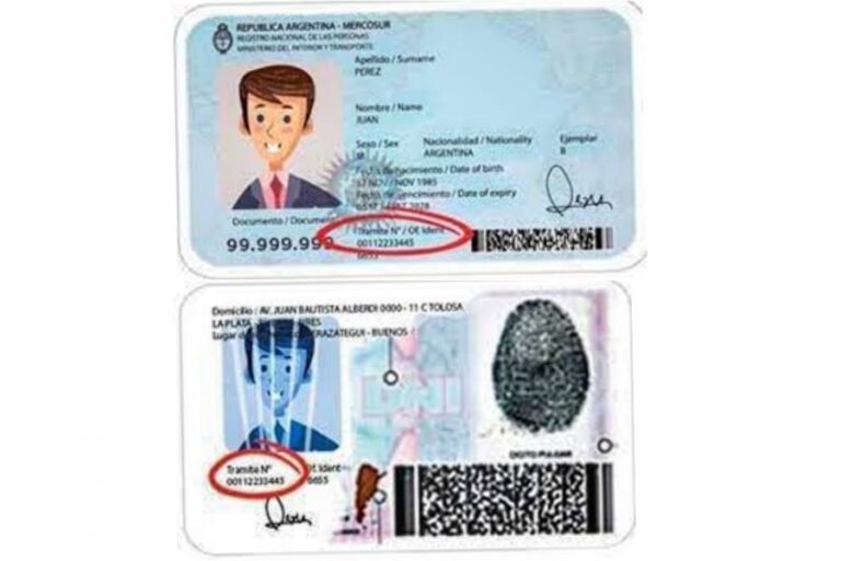 Cómo puedo conocer el número de trámite en mi DNI argentino