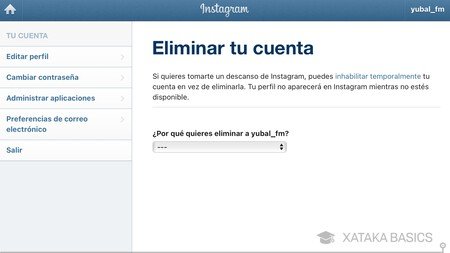 como puedo eliminar mi cuenta de instagram desde una pc facilmente