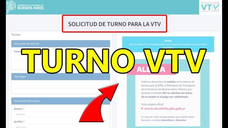 como se saca turno para la vtv en argentina paso a paso