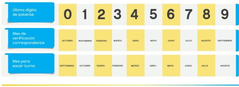 cuando me toca hacer la vtv segun mi patente en argentina