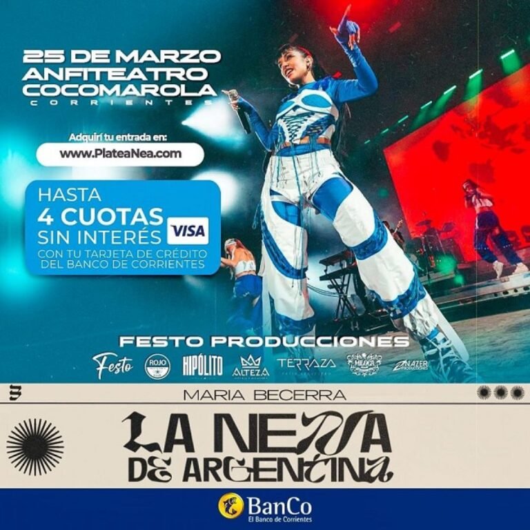 Cuándo y dónde se presenta María Becerra en Corrientes