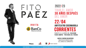 cuando y donde toca fito paez en corrientes