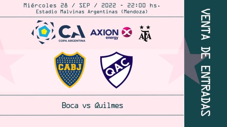 donde comprar entradas para boca vs quilmes en mendoza