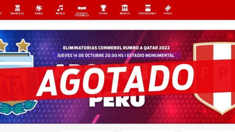 donde puedo comprar entradas para el partido argentina vs peru