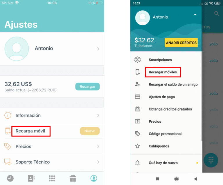 se puede hacer una recarga telefonica de un pais a otro